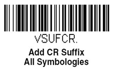 Add CR Suffix All Symbologies