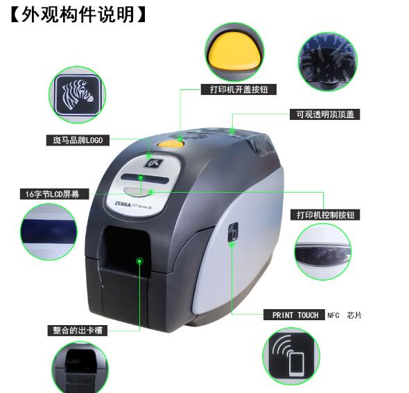 斑马证卡打印机说明图