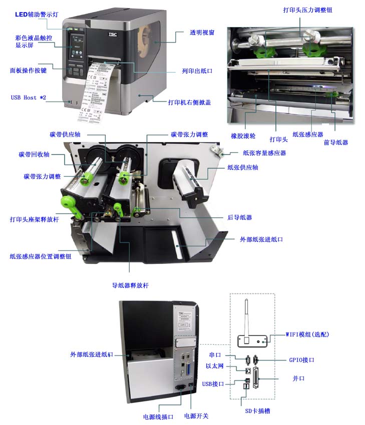 条码打印机组件