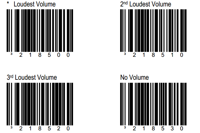 霍尼韦尔扫描平台Honeywell MS7120调节音量的设置条码