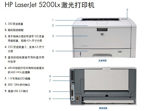 hp5200l打印